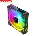 thumbnail image 2 of COOLMOON DM1 5V 3PIN ARGB 12V 4PIN PWM Luminous PC Case Fan (Black Positive Sywqhk Para estrenar, 2 of 9