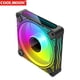 thumbnail image 2 of COOLMOON DM1 5V 3PIN ARGB 12V 4PIN PWM Luminous PC Case Fan Reverso negro Ehuebsd Para estrenar, 2 of 9