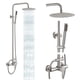 thumbnail image 1 of Gotonovo Accesorios de ducha para exteriores Sus304 Kit de ducha de lluvia de acero inoxidable Grifo Montaje en pared de alta presión 2 Función dual Cabezal de ducha de 8 pulgadas y rociador de mano C, 1 of 9