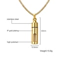 thumbnail image 4 of Botella de acero inoxidable Zulema soporte para Collar joyería para hombre Oro, 4 of 7