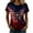 Z34-Red, variant on Women's Glitter Butterfly Rose American Flag Graphic T-Shirt Star Sparkle Print Short Sleeve Crew Neck Patriotic Casual Holiday Top