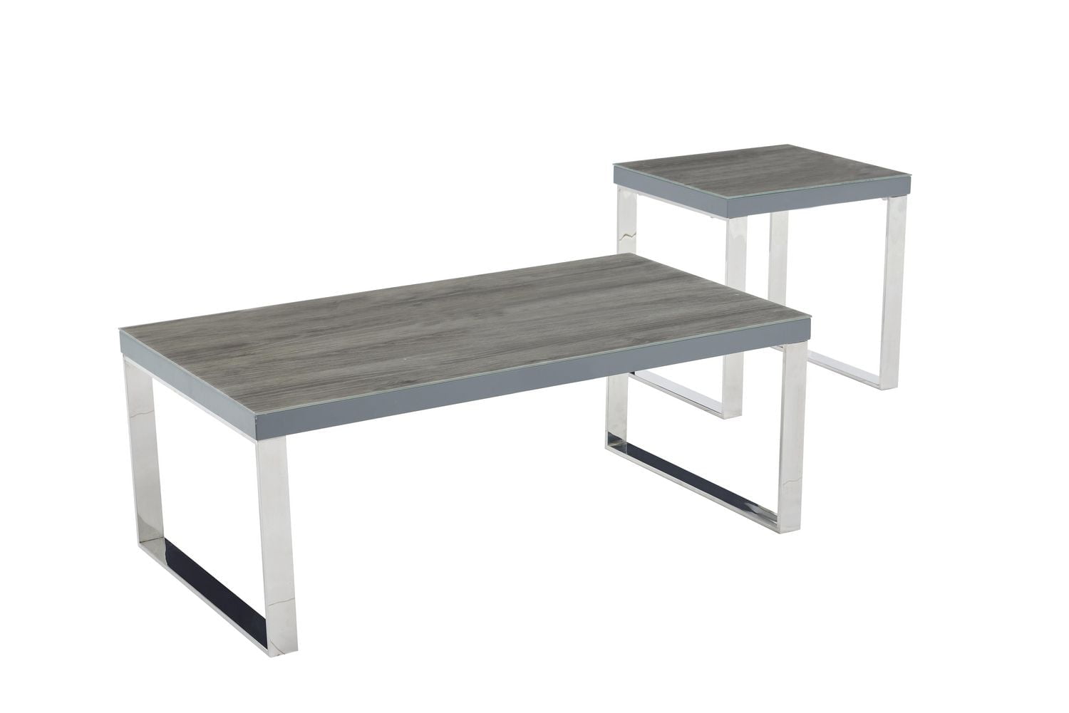 Topline Home Furnishings Coffee Table, Stainless Steel