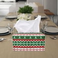 thumbnail image 3 of ZUXONGSY Christmas Stripes Tissue Box Cover Modern PU Leather Tissue Box Holder with Buttons Rectangular Tissue Box Holder Full Coverage Design Home Accessories Decoration, 3 of 7