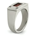 thumbnail image 6 of Edward Mirell Titanium Brown Leather Insert Polished Ring, 6 of 7