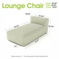 thumbnail image 5 of Outdoor Chaise Lounge Chair, Modern ANNY-H Lounge Chair, Patio Couch Sofa Comfy Patio Furniture Dense Foam Pool Loungers Lazy Sofa for Outside (Light Green), 5 of 8
