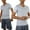 2 Pack: Heather Grey, variant on ToBeInStyle Men's Pack of 100% Cotton Short Sleeve V-Neck Tees