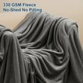 thumbnail image 2 of MERITLIFE Fleece Blankets Queen Size Dark Grey - Blanket throws Soft Lightweight Plush Fuzzy Cozy Luxury Microfiber, 90x90 inches, 2 of 9