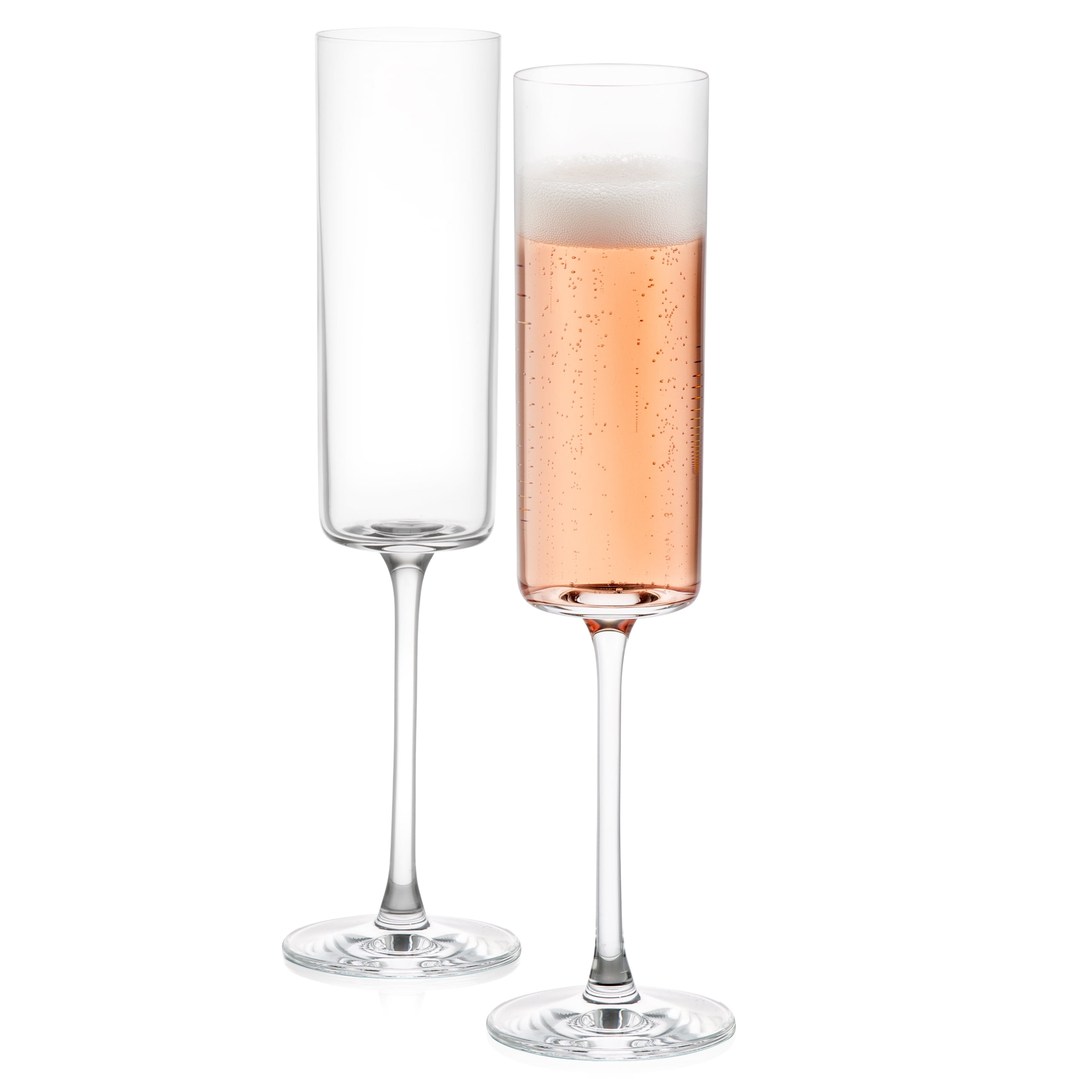 JoyJolt – ELLE 6oz Champagne Glasses. Vintage Style Unique Drinking Mimosa  Glasses, Cocktail Glasses or Wedding Champagne Flutes.