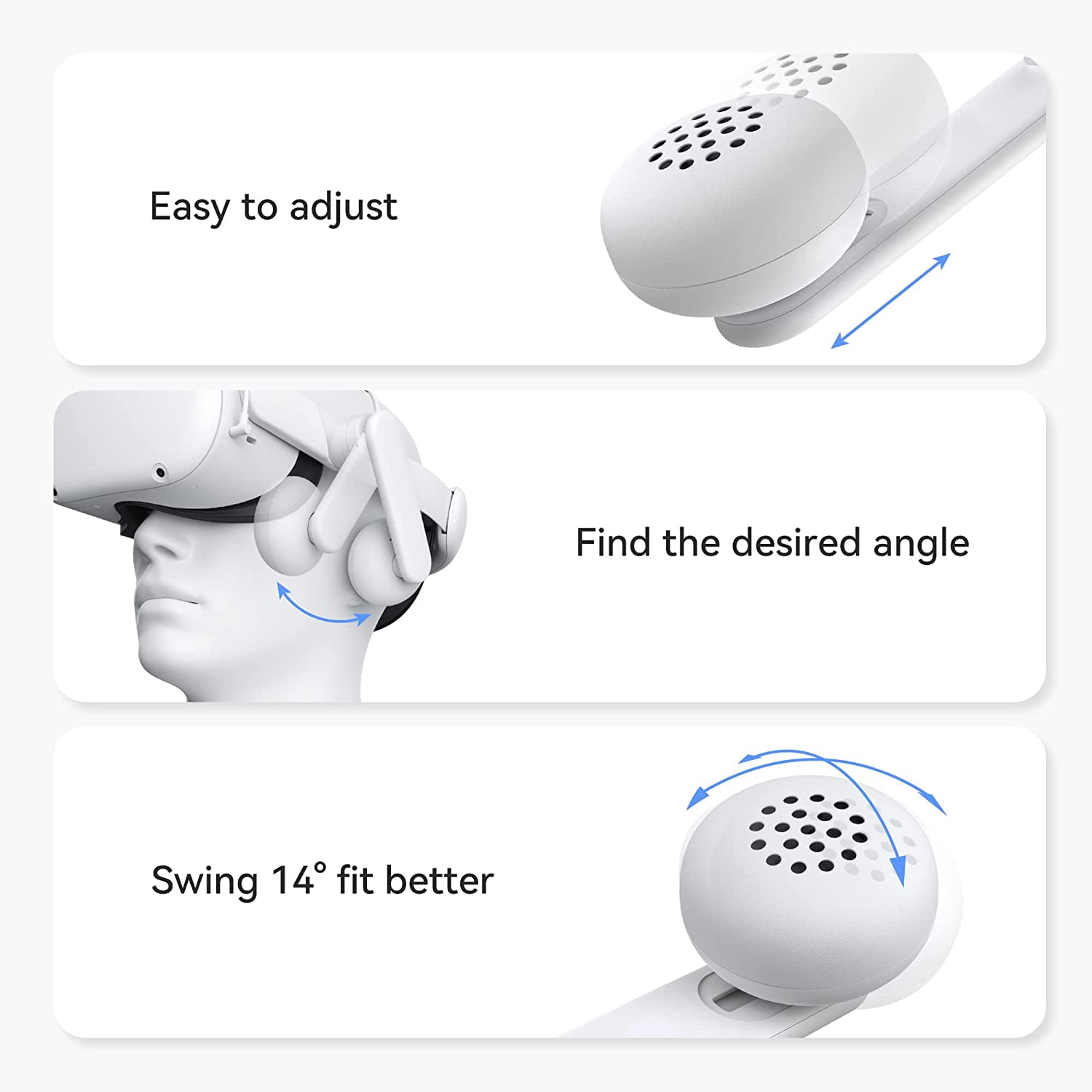 KIWI design Headphone Head Strap Compatible with Oculus Quest 2