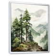 thumbnail image 2 of Designart "Soft Gray American Redwoods II" Tree Redwood Floater Framed Wall Art Living Room, 2 of 5
