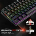 thumbnail image 2 of Wired Gaming Keyboard Rainbow Backlit Mechanical Keyboard Type-C 84 Keys Full Keys Anti-ghosting for PC Gamers Work Office Blue Switch & Red switch, 2 of 8
