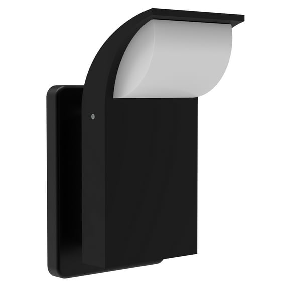 ECD Lighting Hoodie Shaped Frosted Topline Wall LED Light Fixture - Aluminum, Down Lights Wall Sconces, ETL Certified, IP65 Waterproof, Integrated LED Lamp for Home Decor, Black