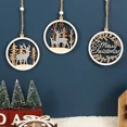 thumbnail image 2 of Colgante de madera con estilo de atmósfera para decoración del hogar, para Navidad, fiestas, árbol de Navidad, regalo pequeño, suministros para decoración de fiestas, 2 of 3