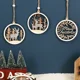 thumbnail image 2 of Colgante de madera con estilo de atmósfera para decoración del hogar, para Navidad, fiestas, árbol de Navidad, regalo pequeño, suministros para decoración de fiestas, 2 of 3