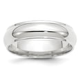 thumbnail image 4 of 14K White Gold 6mm Half Round with Edge Band Ring Size 7, 4 of 7