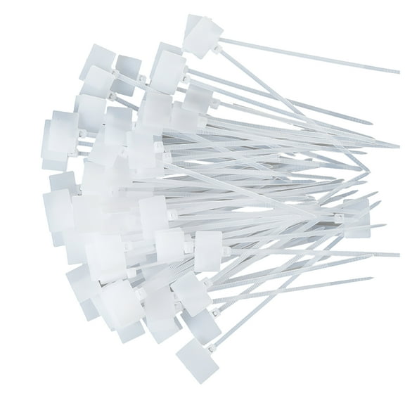 100 Pcs Zip Ties Write on Ethernet RJ45 RJ12 Wire Power Cable Label Mark Tags 10cm Tag Zip Tie Marker