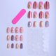thumbnail image 4 of Uñas postizas adhesivas HPYFOI cortas ovaladas de verano, 24 piezas, 4 of 7