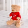 thumbnail image 1 of Ourson en Peluche Cadeau, Vêtements Rouges, Je t'Aime., 1 of 1