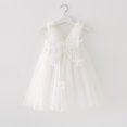 thumbnail image 1 of Vestido informal de verano para niñas, ropa de tul con lentejuelas y ala grande, trajes bonitos para niños, princesa, boda, fiesta, regalo, disfraz 130 (5-6T) Gao Jinjia LED, 1 of 2