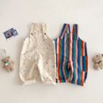 thumbnail image 3 of Baby Children's Fashion Striped Pants 2025 New Spring Girls' Overalls Boys' Stylish Strap Pants Korean Kid's Casual Trousers, 3 of 6