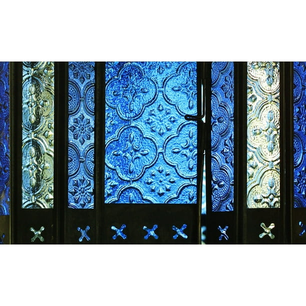 PeelnStick Poster of Stained Glass Glass Front Lantern Glass Window