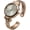 Rose Gold, variant on Collections Women's Bracelet Watch, Rhinestone Cuff Bangle Analog Watch, 32mm Round Dial, Japanese Quartz Movement, Patterned Metal Dress Wrist Watch