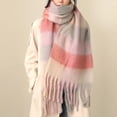 thumbnail image 2 of Chunky Winter Scarfs for Women Cold Weather Warm Knit Thick Plaid Scarf Long Large Oversized Checked Scarves, 2 of 7