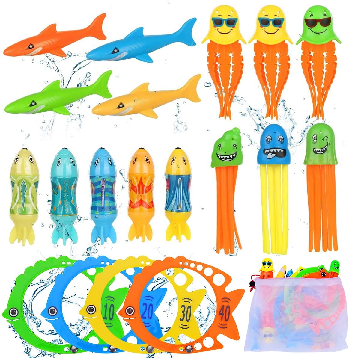 Underwater Diving Toys Dive Ring/Torpedo/Sticks Swimming Pool Toy Game Kids Gift 