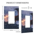 thumbnail image 3 of Fotbe Winter Fire Dragon Print Duplex Receptacle Wall Plate, 1-Gang 5.0" x3.0" Wall Outlet Covers, Dual Outlet Faceplates Covers, Color-matched Screws Included-Style U, 3 of 6