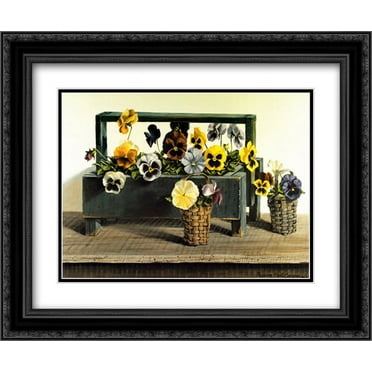 May Day 2x Matted 18x15 Black Ornate Framed Art Print by Pauline Eble Campanelli