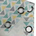 thumbnail image 4 of Ambesonne Geometric Grommet Curtain, Chevron Retro Style, 50" x 96", Seafoam Yellow Grey, 4 of 6