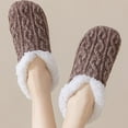 thumbnail image 4 of Yuanlong Low Cut Ankle Socks Cable Knit Lined Non Grip Slipper Socks Warm Comfortable Home Casual Lady Floor Socks, 4 of 5