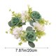 thumbnail image 3 of Artificial Hydrangea Rose Candle Holders Wreath Christmas Table Decor Wreath, 3 of 6