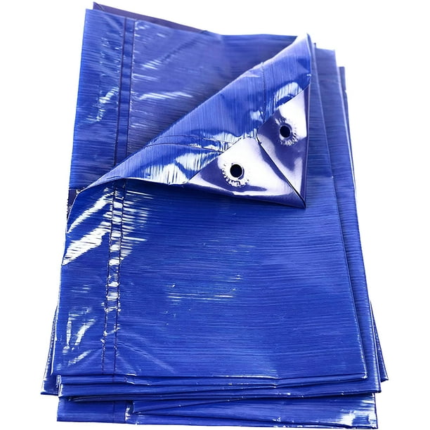 Queen of Tarps 6x8 Light Duty Blue Polymer Tarp
