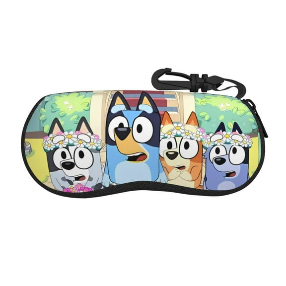 Kowoue Bluey Pattern Eyeglasses Cases, Protective Case For Glasses,Sunglasses Case,Multi-Purpose Key Lock Case,Flexible Eyewear Storage