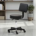 thumbnail image 2 of Tcbosik Round Stool with Back for Work SPA Shop Home Massage | Height Adjustable Swivel Stool Chair with 5 Rolling Wheels (Black), 2 of 10