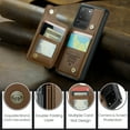 thumbnail image 6 of Feishell for Samsung Galaxy S20 Ultra Case with Card Holder, Wallet Case for Women Men with RFID Blocking, Durable PU Leather Kickstand Magnetic Clasp Shockproof Phone Case,Brown, 6 of 9