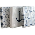 thumbnail image 5 of Beach Chic Anchor Napkins, 3 Packs of 20, 2 Ply Paper, 6.75 inches Blue and White Nautical Patterns, 5 of 6