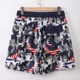 thumbnail image 6 of Tisuna Double Layer Swim Shorts For Mens Floral Print Elastic Waist Straight Leg Trunks With Pockets Comfort Fit Men'S Holiday Hawaii Board Shorts Blue Size L, 6 of 7