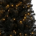 thumbnail image 5 of Nearly Natural Clear Prelit LED Black Decorated Fir Christmas Tree, with 1036 Tips 6', 5 of 11