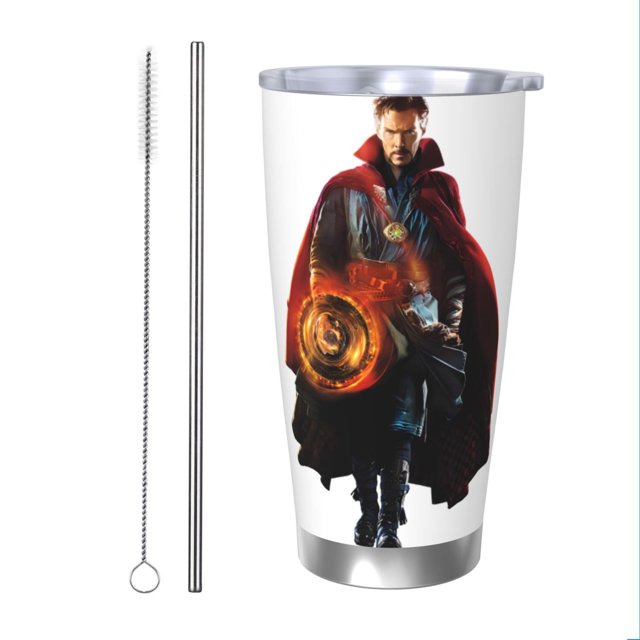 Vaso de 20 oz de Doctor Strange, taza de viaje para café con aislamiento al vacío de acero inoxidable, taza de café, taza de viaje con tapa, taza térmica para exteriores