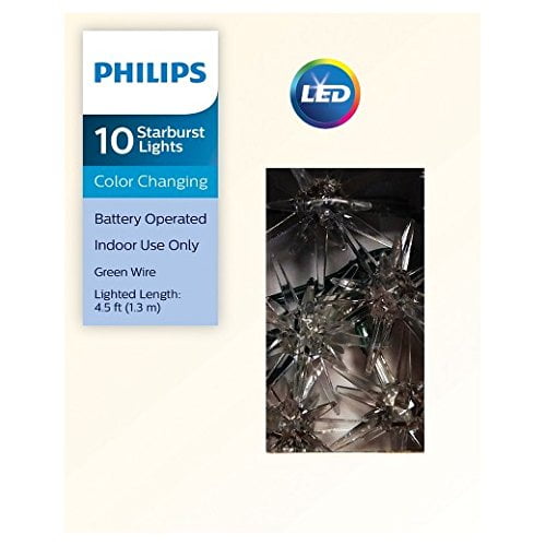Philips Battery Operated Color Changing Starburst Lights string of 10
