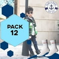 thumbnail image 3 of Yacht & Smith Children & Kids Wholesale Bulk Sports Crew, Athletic Case Pack Socks, by SOCKS'NBULK (12 Pairs White USA, Kids 4-6 (Shoe size 7-10)), 3 of 5