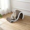 thumbnail image 7 of THE LICKER STORE Kona 27" Modern Cardboard Double-Sided Wave Cat Scratcher with Catnip, Fog, CSR1013E, 7 of 7