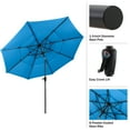 thumbnail image 4 of Pure Garden 10 ft Patio Umbrella - 3-Tier Outdoor Sunshade with Tilt, Blue, 4 of 16