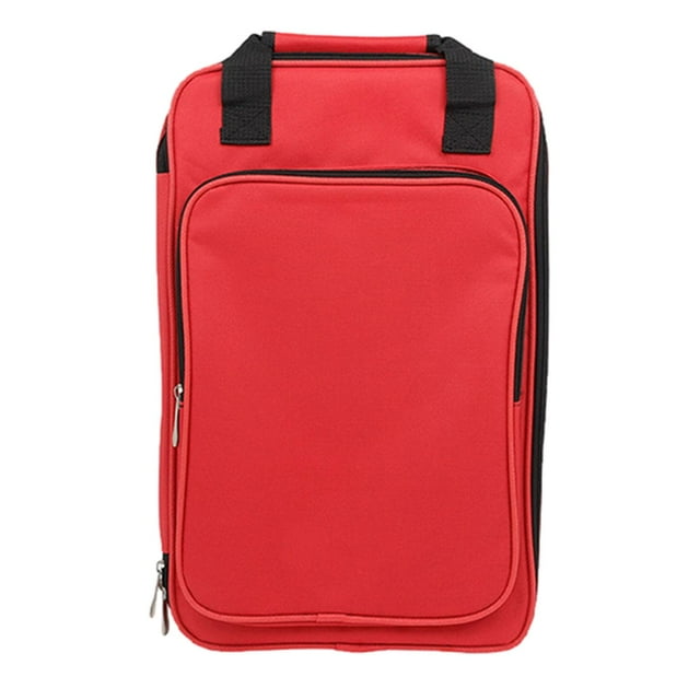 Percussion Drumstick Holder Case Thickened Mallet Bag Waterproof Backpack Oxford Red