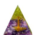 thumbnail image 2 of Crystal Energy Orgone Pyramid Mold Riqueza Prosperidad Peridot Heal Gem (5 cm), 2 of 6