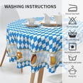 thumbnail image 6 of Oktoberfest Round Tablecloth 60 Inch Blue White Check Octoberfest German Bavarian Table Cloth Beer Tablecloths Farmhouse Polyester Table Cover for Holiday Kitchen Dining Party Indoor Outdoor Decor, 6 of 8