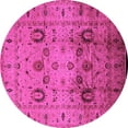 thumbnail image 1 of Ahgly Company Indoor Round Oriental Pink Traditional Area Rugs, 3' Round, 1 of 4