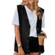 thumbnail image 1 of Chaleco sin mangas Bolsillos grandes Chaqueta frontal con botones Chaleco sin mangas para mujer Lady Dating Negro XL, 1 of 6
